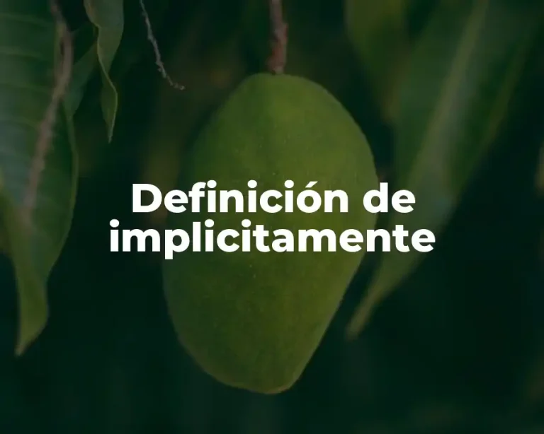 Definición de implicitamente