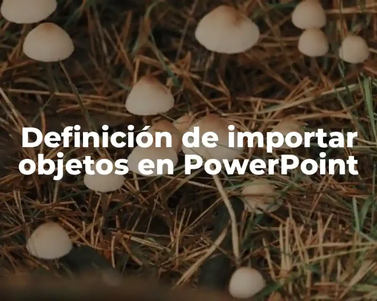 Definición de importar objetos en PowerPoint