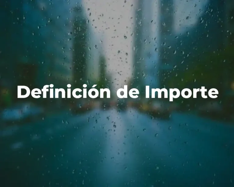 Definición de Importe