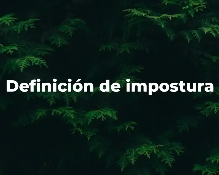 Definición de impostura