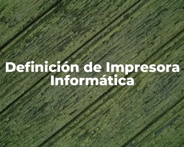Definición de Impresora Informática