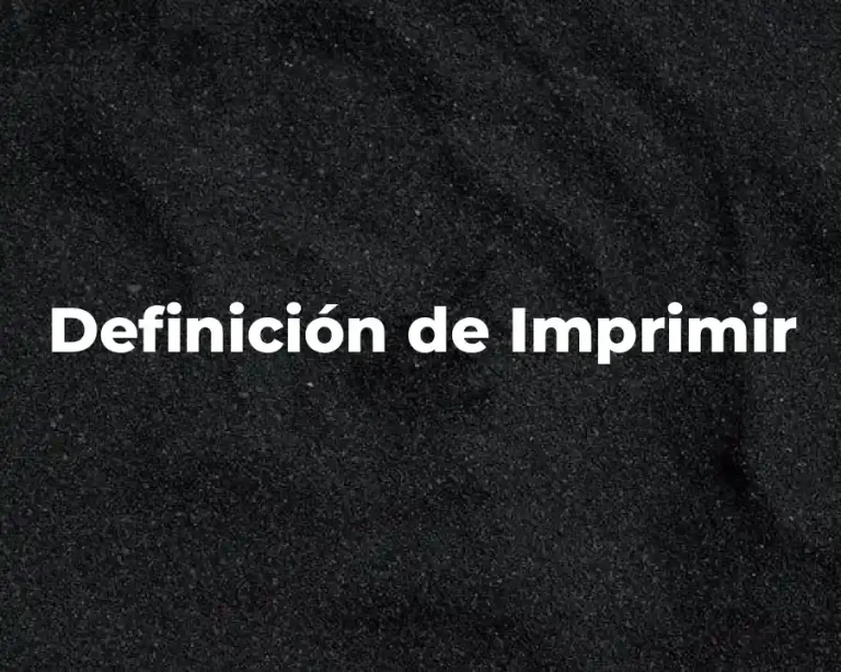Definición de Imprimir
