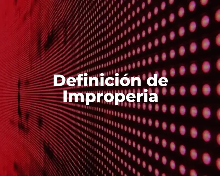 Definición de Improperia