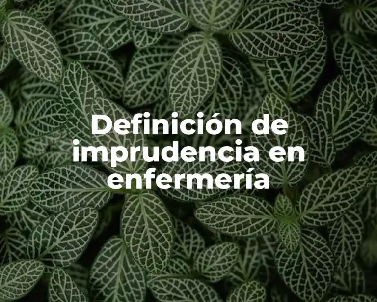 Definición de imprudencia en enfermería