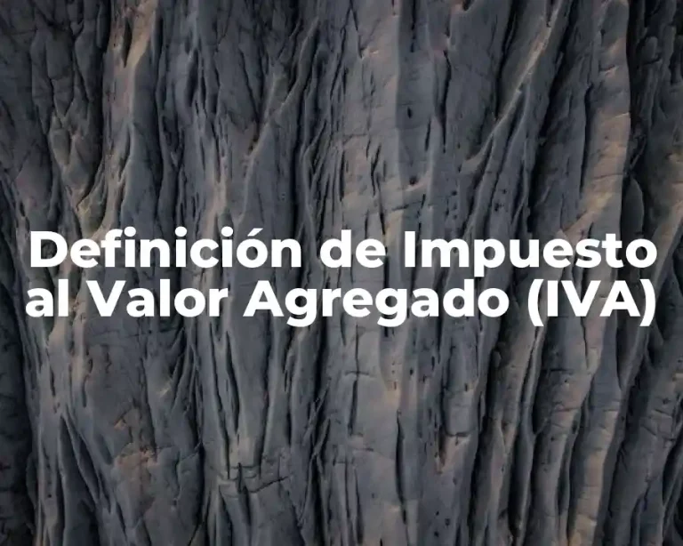 Definición de Impuesto al Valor Agregado (IVA)