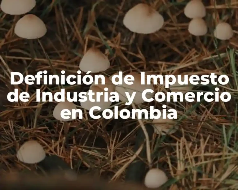 Definición de Impuesto de Industria y Comercio en Colombia