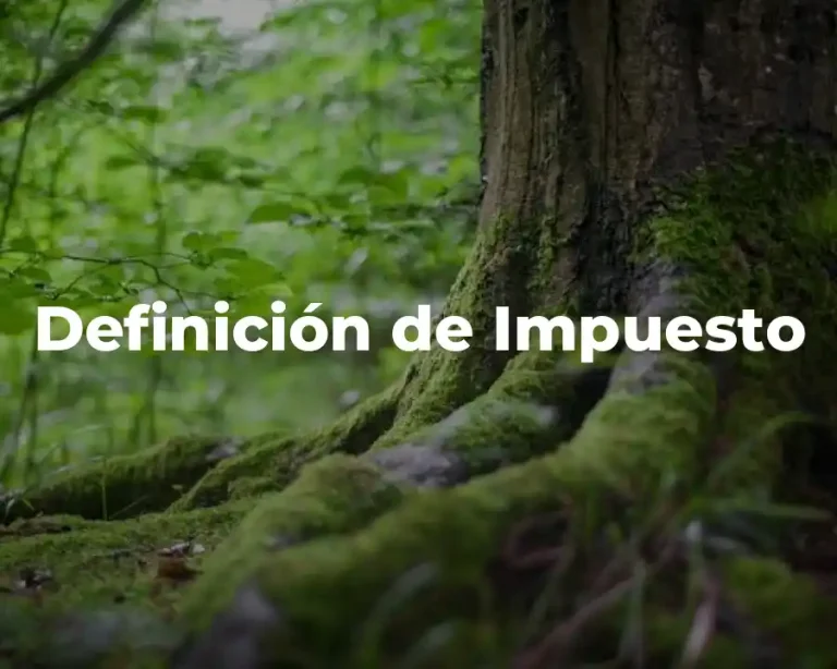 Definición de Impuesto