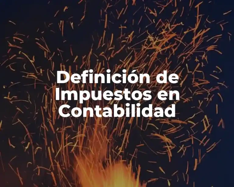 Definición de Impuestos en Contabilidad