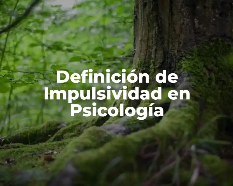 Definición de Impulsividad en Psicología