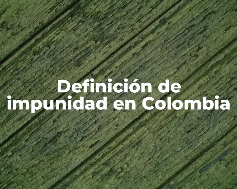 Definición de impunidad en Colombia