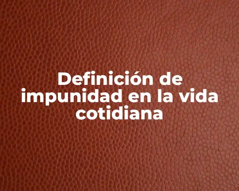 Definición de impunidad en la vida cotidiana