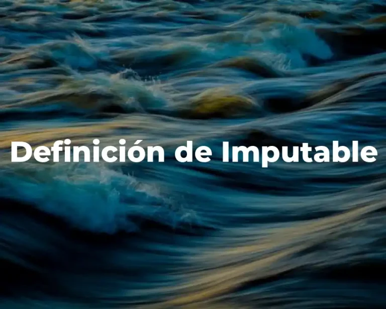 Definición de Imputable