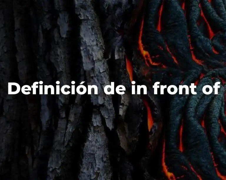 Definición de in front of