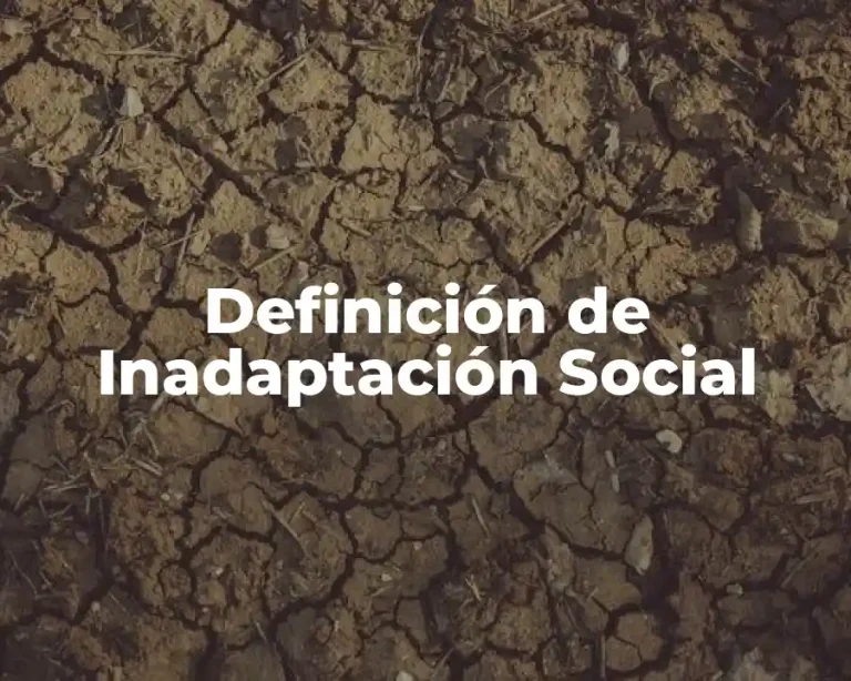 Definición de Inadaptación Social