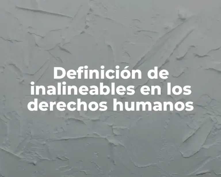 Definición de inalineables en los derechos humanos