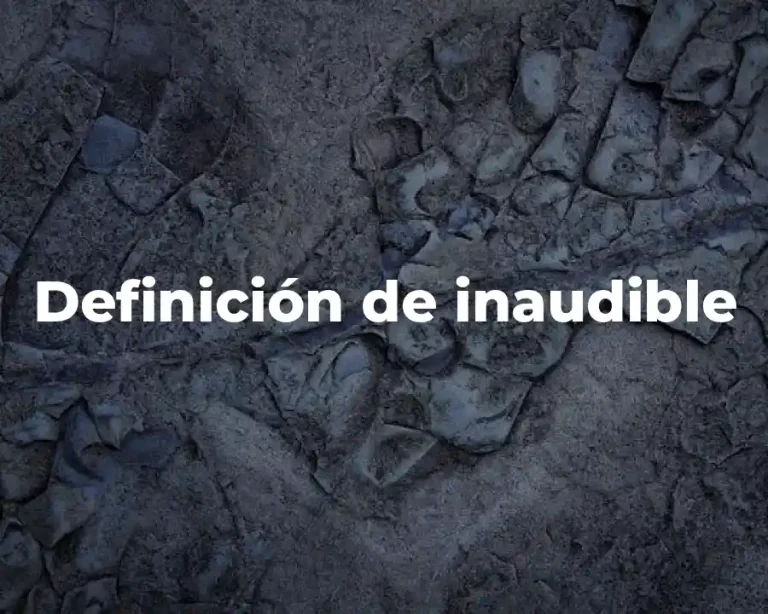 Definición de inaudible