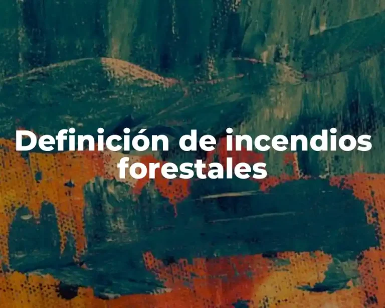 Definición de incendios forestales