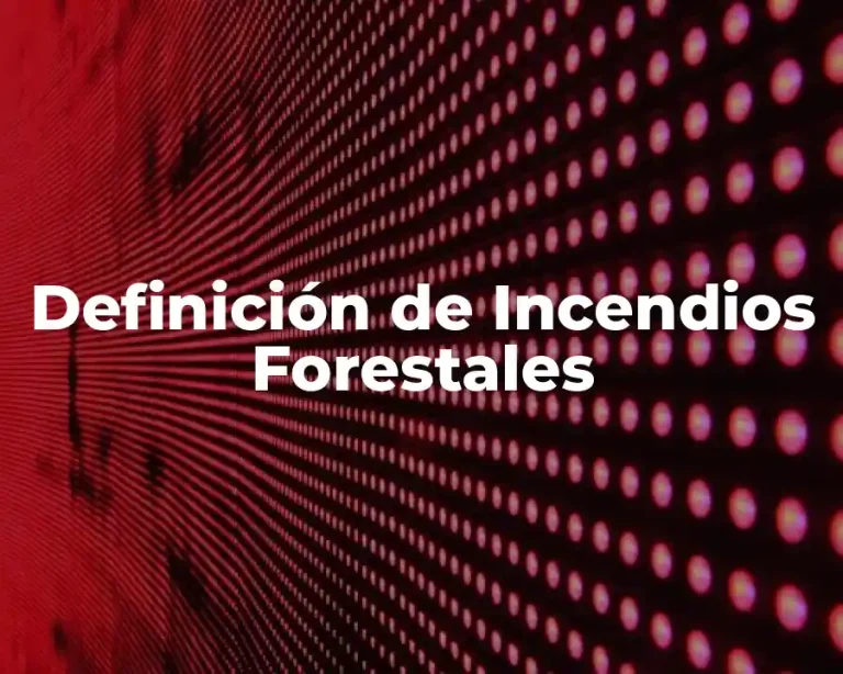 Definición de Incendios Forestales