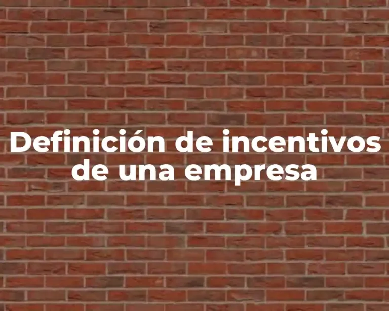 Definición de incentivos de una empresa