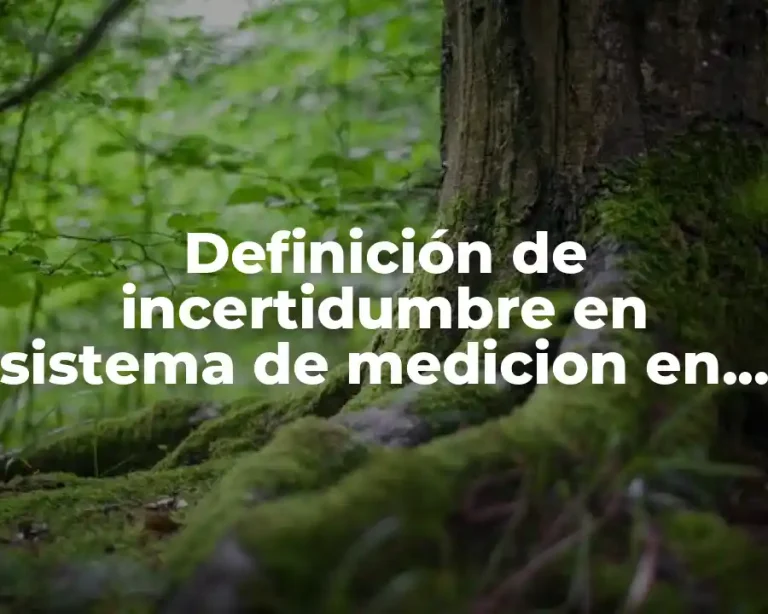 Definición de incertidumbre en sistema de medicion en metrologia