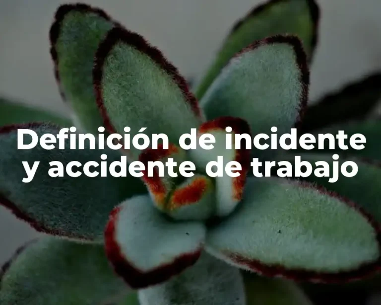 Definición de incidente y accidente de trabajo