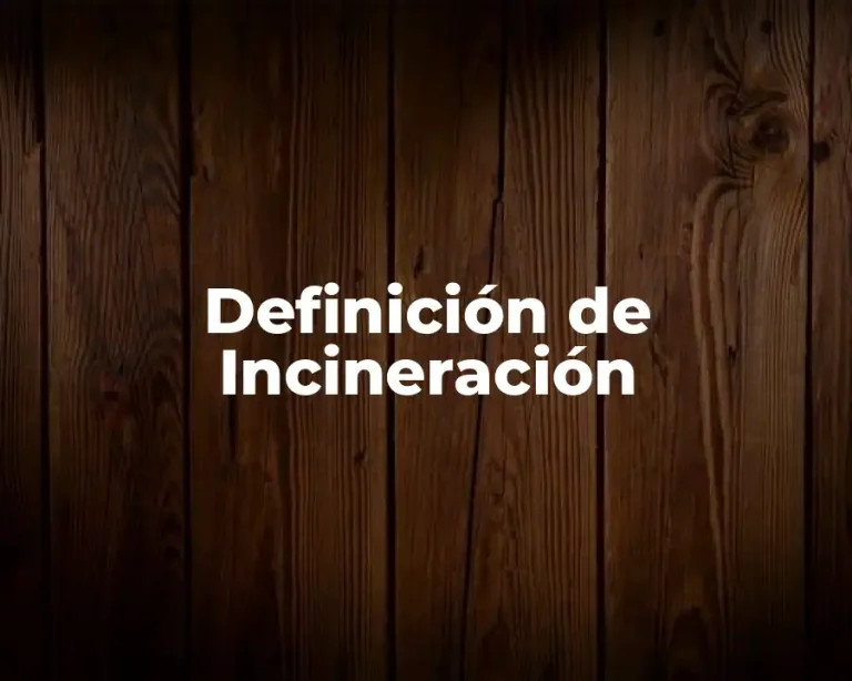 Definición de Incineración