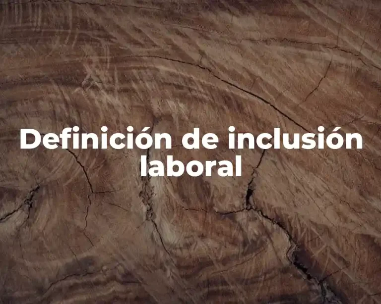 Definición de inclusión laboral