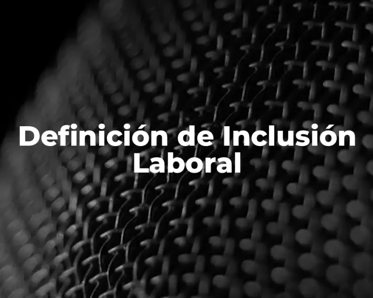 Definición de Inclusión Laboral