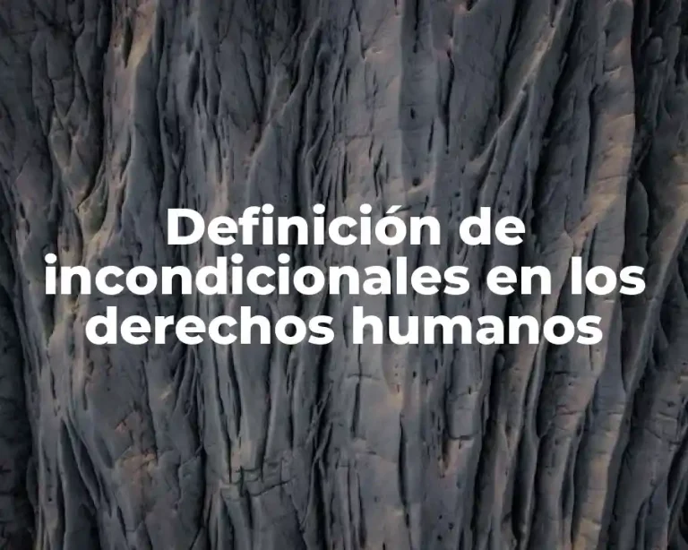 Definición de incondicionales en los derechos humanos