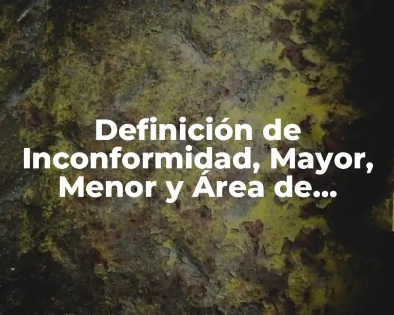 Definición de Inconformidad, Mayor, Menor y Área de Oportunidad
