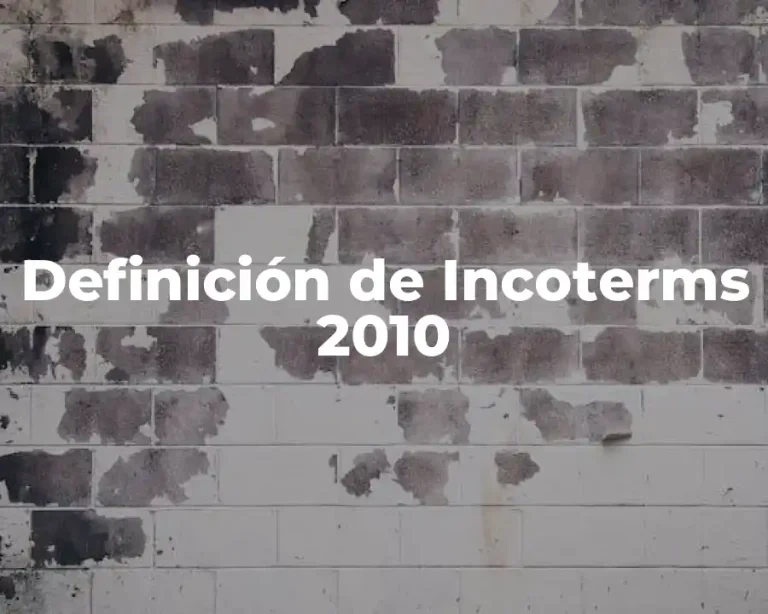 Definición de Incoterms 2010