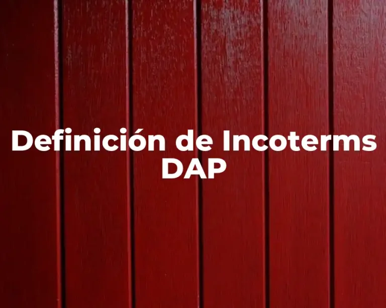 Definición de Incoterms DAP