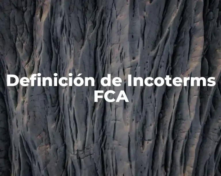 Definición de Incoterms FCA