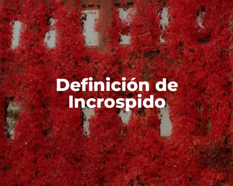 Definición de Incrospido