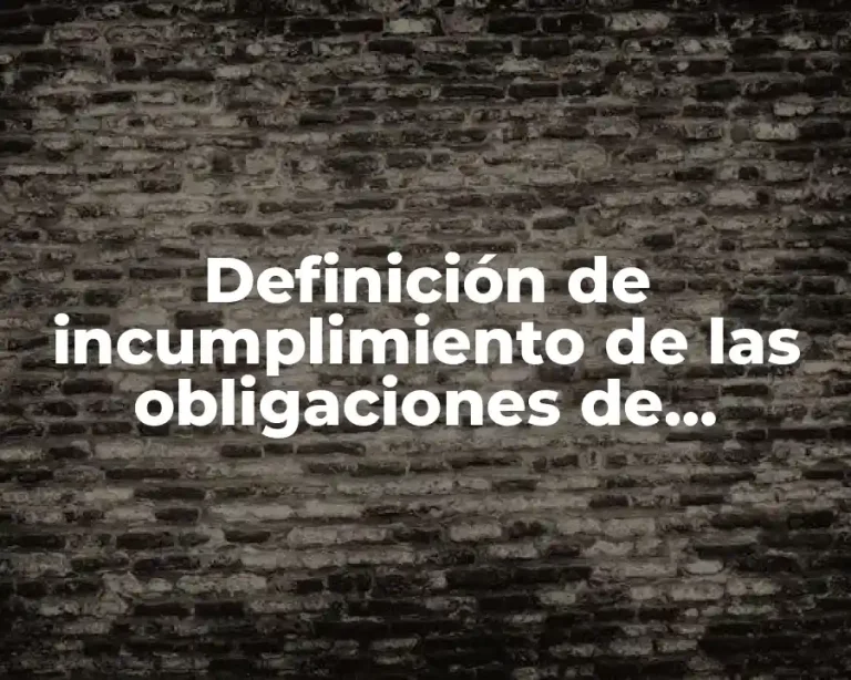 Definición de incumplimiento de las obligaciones de asistencia familiar