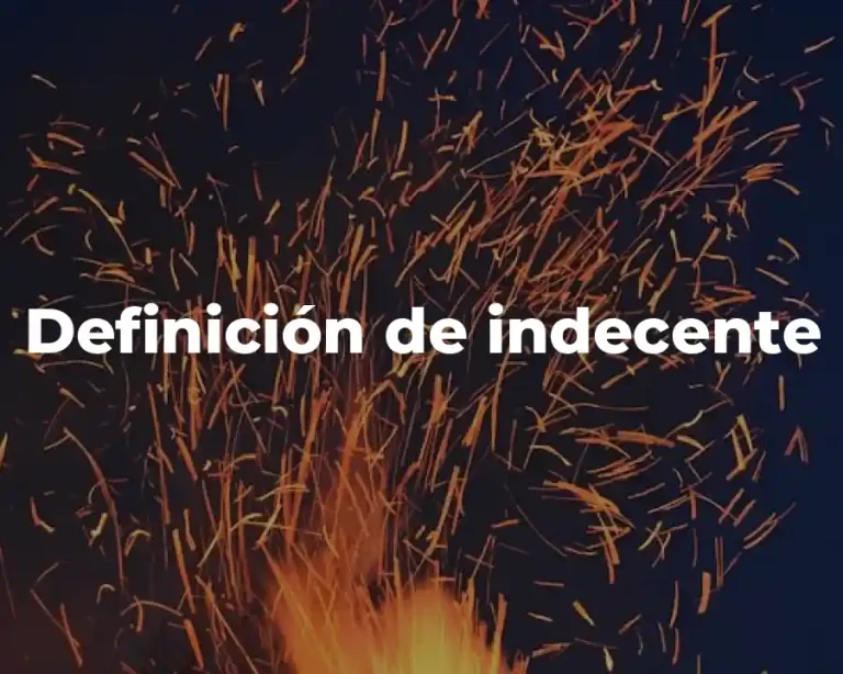 Definición de indecente