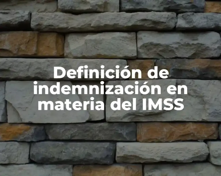 Definición de indemnización en materia del IMSS