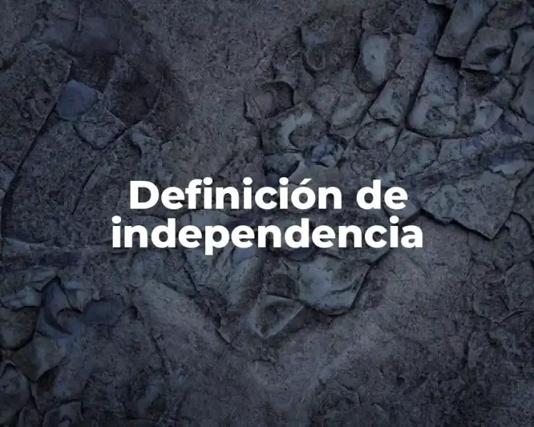 Definición de independencia