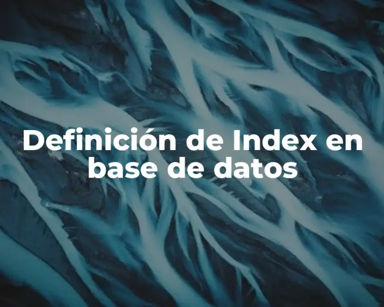 Definición de Index en base de datos