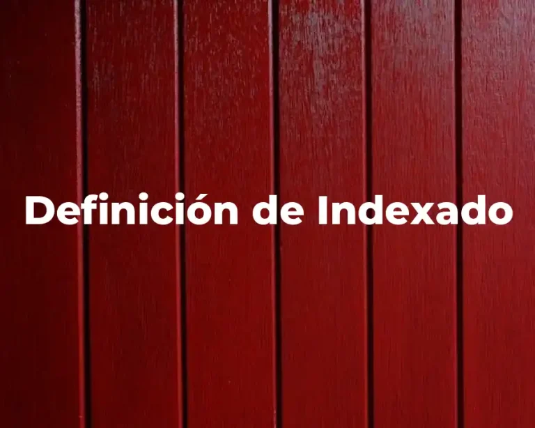 Definición de Indexado