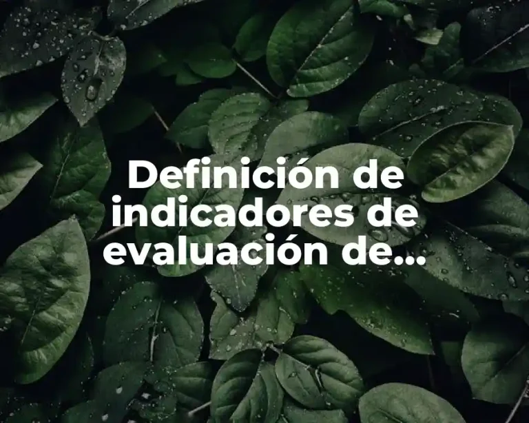 Definición de indicadores de evaluación de mercadotecnia