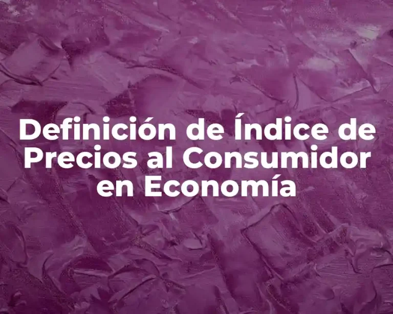 Definición de Índice de Precios al Consumidor en Economía