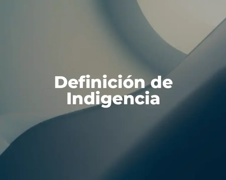 Definición de Indigencia