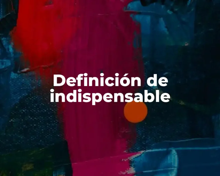 Definición de indispensable