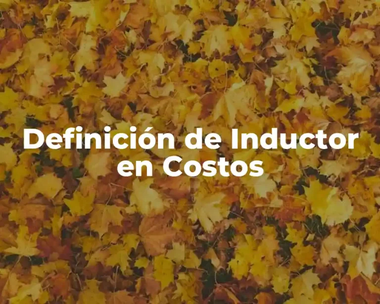 Definición de Inductor en Costos