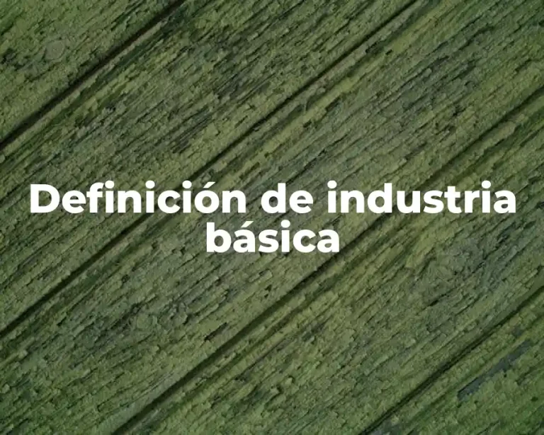 Definición de industria básica