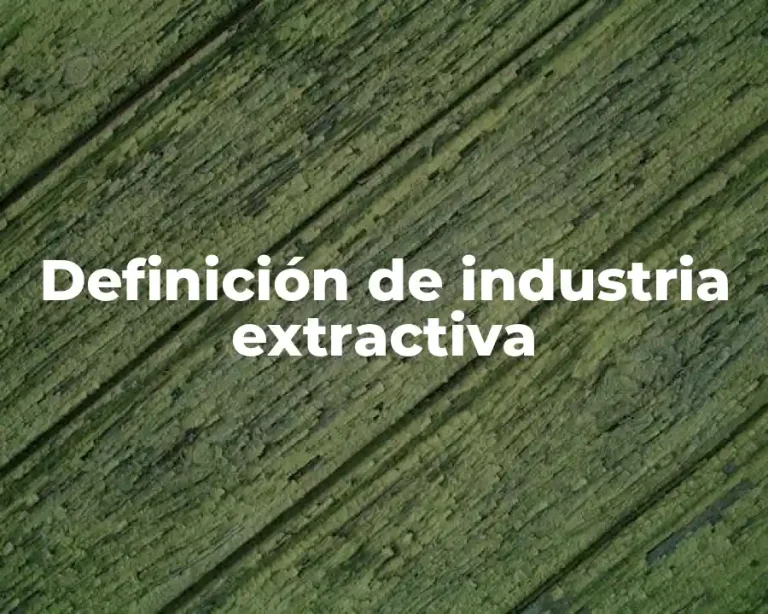 Definición de industria extractiva