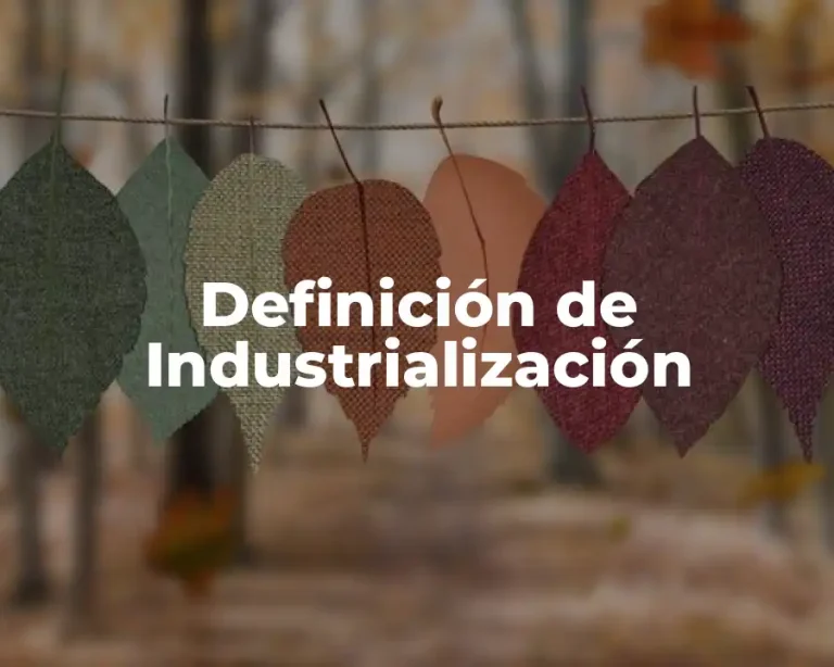 Definición de Industrialización