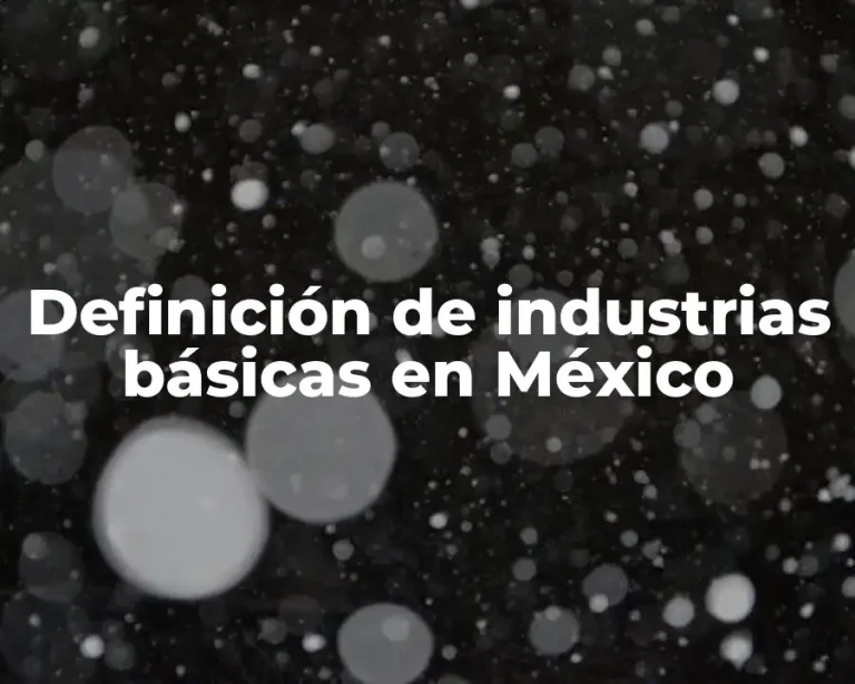 Definición de industrias básicas en México