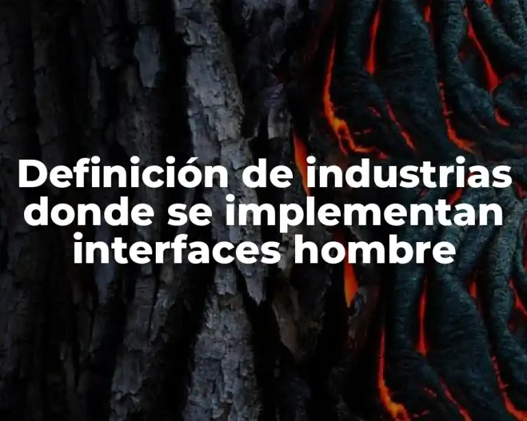 Definición de industrias donde se implementan interfaces hombre